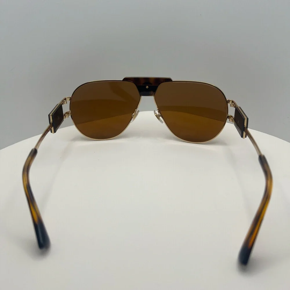 Versace Gold and Brown Sunglasses - Picture 5 of 6